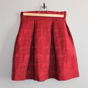 Red Structured Skirt, MAEVE by Anthropologie
